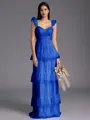 Timeless A-line Sweetheart Cascading Ruffles Floor-Length Bridesmaid Dress