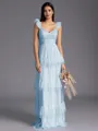 Timeless A-line Sweetheart Cascading Ruffles Floor-Length Bridesmaid Dress