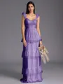 Timeless A-line Sweetheart Cascading Ruffles Floor-Length Bridesmaid Dress