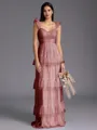 Timeless A-line Sweetheart Cascading Ruffles Floor-Length Bridesmaid Dress