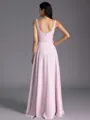 Gorgeous A-line Square Floor-Length Chiffon Bridesmaid Dress