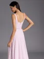 Gorgeous A-line Square Floor-Length Chiffon Bridesmaid Dress