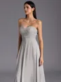 Gracious A-line Sweetheart Pleated Floor-Length Chiffon Bridesmaid Dress