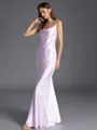 Opulent Sheath Spaghetti Straps Floor-Length Bridesmaid Dress