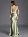 Mesmerizing Sheath Scoop Floor-Length Silk Like Satin Bridesmaid Dress