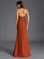Extravagant Sheath Cowl Ruffles Floor-Length Chiffon Bridesmaid Dress