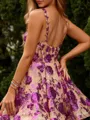 Ball-Gown Cute Straps Lace Corset Short/Mini Homecoming Dress With Sequins