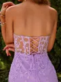 Modern Sheath Sweetheart Satin Corset Short/Mini Homecoming Dress With Appliques Lace