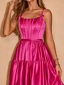 A-line Princess Spaghetti Straps Corset Short/Mini Homecoming Dress