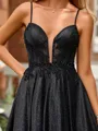 Chic A-line V-neck Corset Short/Mini Homecoming Dress With Appliques Lace