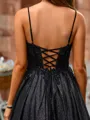 Chic A-line V-neck Corset Short/Mini Homecoming Dress With Appliques Lace