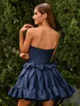 Gorgeous Ball-Gown Straight Taffeta Short/Mini Homecoming Dress With Bow