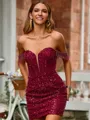 Sheath Graceful Off-the-Shoulder Corset Short/Mini Homecoming Dress
