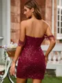Sheath Graceful Off-the-Shoulder Corset Short/Mini Homecoming Dress