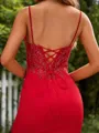 Sheath Crisp V-neck Stretch Crepe Corset Short/Mini Homecoming Dress With Slit