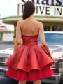 Feminine Ball-Gown Straight Bow Short/Mini Homecoming Dress