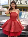 Feminine Ball-Gown Straight Bow Short/Mini Homecoming Dress