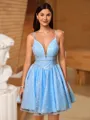 Elegant A-line V-Neck Short/Mini Homecoming Dress