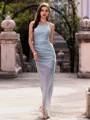Chic Sheath One-Shoulder Pleated Floor-Length Prom Dress