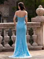 Gorgeous Sheath Off-the-Shoulder Sweep Train Lace Corset Prom Dress