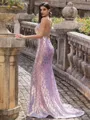Luxurious Sheath V-Neck Sweep Train Prom Dress