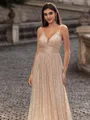 Perfect A-line V-Neck Floor-Length Prom Dress