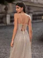 Perfect A-line V-Neck Floor-Length Prom Dress