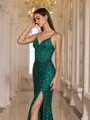 Resplendent Sheath V-Neck Appliques Lace Sweep Train Corset Prom Dress