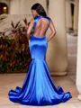 Magnificent Mermaid Scoop Appliques Lace Floor-Length Prom Dress