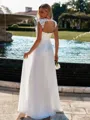 Classic A-line Sweetheart Appliques Lace Floor-Length Chiffon Wedding Dress