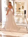 Beautiful Sheath Off-the-Shoulder Pleated Cathedral Train Corset Convertible Wedding Dress