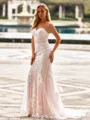 Delicate Sheath Sweetheart Sweep Train Lace Wedding Dress
