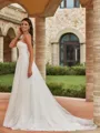 Mesmerizing A-Line/Princess Ruffles Spaghetti Straps Sleeveless Court Train Wedding Dresses