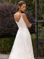 Charming A-Line/Princess Lace Applique Spaghetti Straps Sleeveless Sweep/Brush Train Wedding Dress