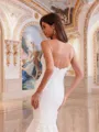 Unique Sheath V-Neck Appliques Lace Court Train Lace Wedding Dress