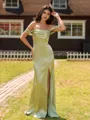 Grand Sheath Pleated Floor-Length Silk Like Satin Convertible Bridesmaid Dress