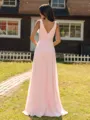 Show-stopping A-line Scoop Ruffles Floor-Length Chiffon Bridesmaid Dress