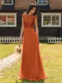 Mesmerizing A-line Scoop Cap Sleeves Appliques Lace Floor-Length Chiffon Bridesmaid Dress