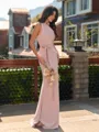 Magnificent Sheath One-Shoulder Bow Floor-Length Stretch Crepe Bridesmaid Dress