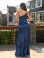 Unforgettable Sheath One-Shoulder Ruffles Floor-Length Silk Like Satin Bridesmaid Dress