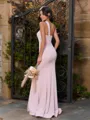 Stunning Sheath/Column One-Shoulder Sleeveless Floor-Length Stretch Crepe Sexy Bridesmaid Dresses