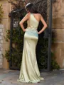 Classy Sheath One-Shoulder Pleated Floor-Length Silk Like Satin Bridesmaid Dress
