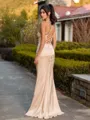 Fashion Sheath Spaghetti Straps Pleated Floor-Length Silk like Satin Corset Bridesmaid Dress