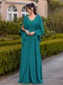 Glamorous A-line Sweetheart Pleated Floor-Length Chiffon Convertible Bridesmaid Dress