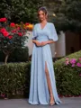 Perfect A-line Pleated Floor-Length Chiffon Convertible Bridesmaid Dress