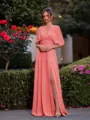 Perfect A-line Pleated Floor-Length Chiffon Convertible Bridesmaid Dress