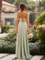Stunning A-line Spaghetti Straps Floor-Length Chiffon Bridesmaid Dress
