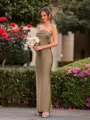Aristocratic Sheath Straight Ankle-Length Bridesmaid Dress