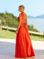 Breathtaking A-line One-Shoulder Pleated Floor-Length Silk Like Satin Bridesmaid Dress