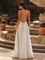 Charming A-line Spaghetti Straps Pleated Floor-Length Wedding Guest Dress